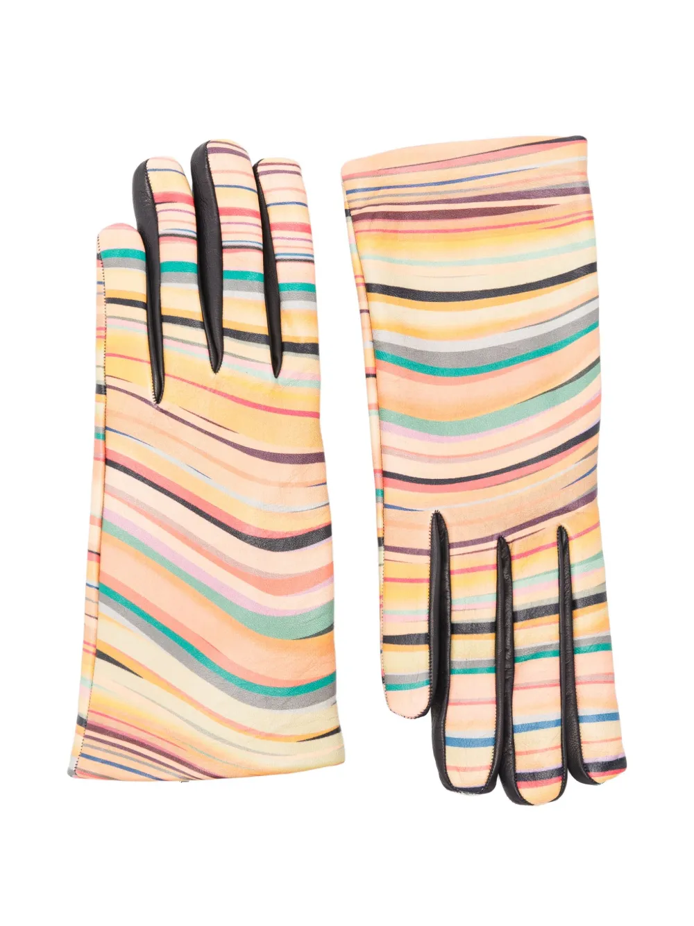Paul Smith Striped Gloves In Multi