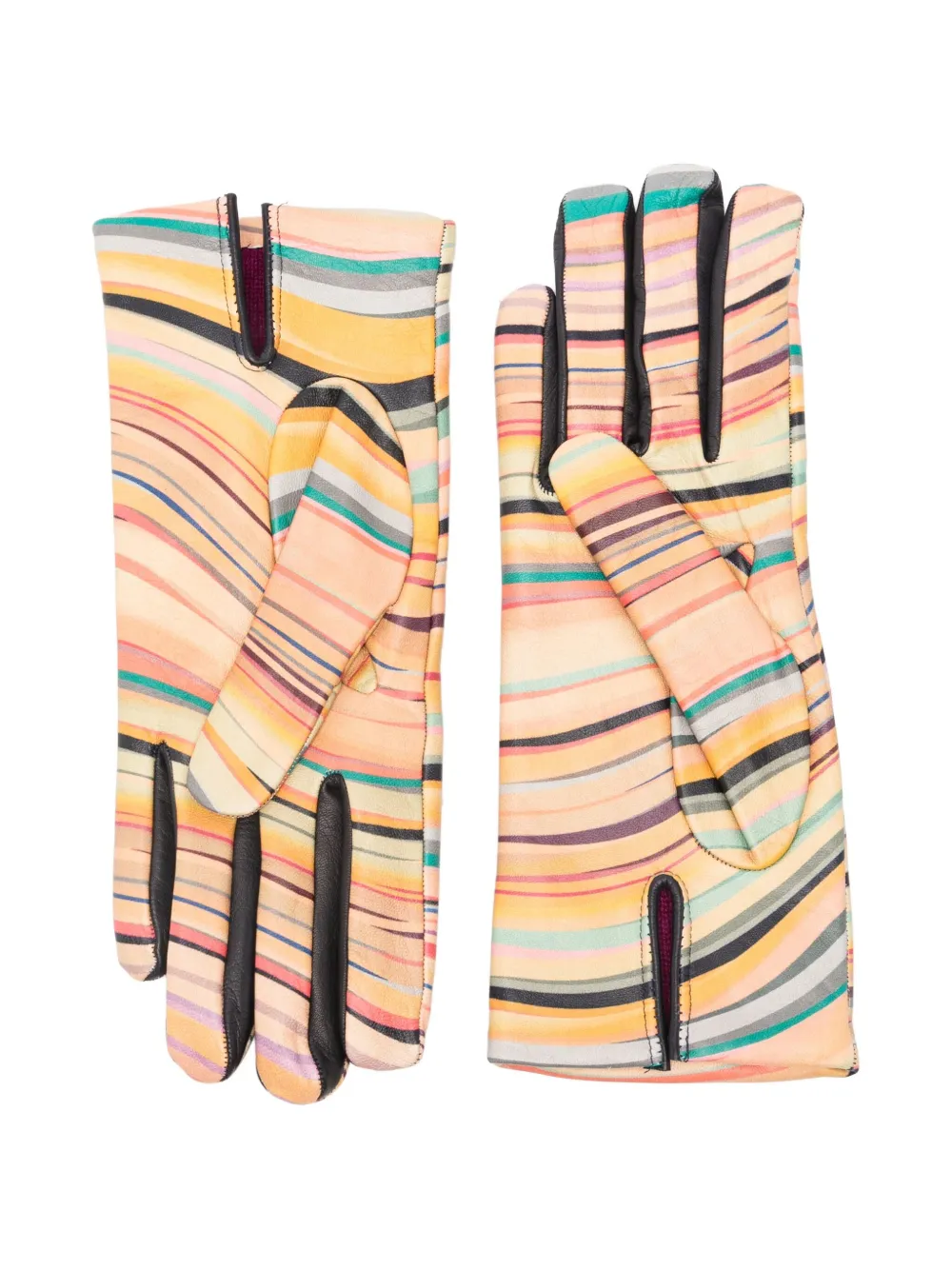Paul Smith striped gloves - Beige
