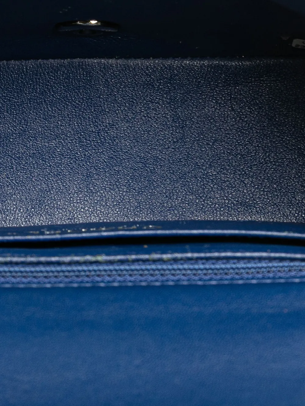 Pre-owned Chanel 2016-2017 Mini Square Classic Lambskin Single Flap Crossbody Bag In Blue