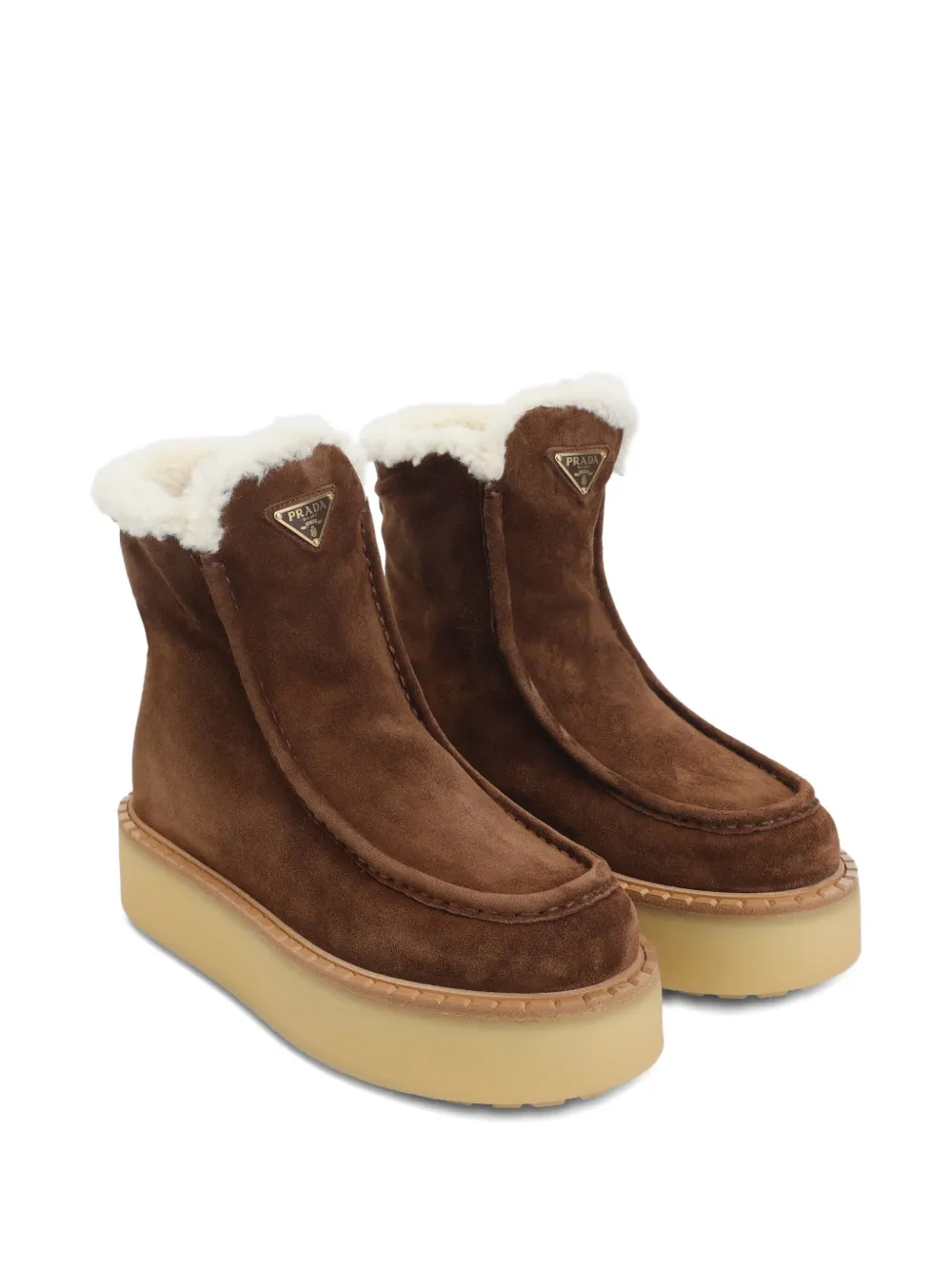 Prada Suède enkellaarzen Bruin