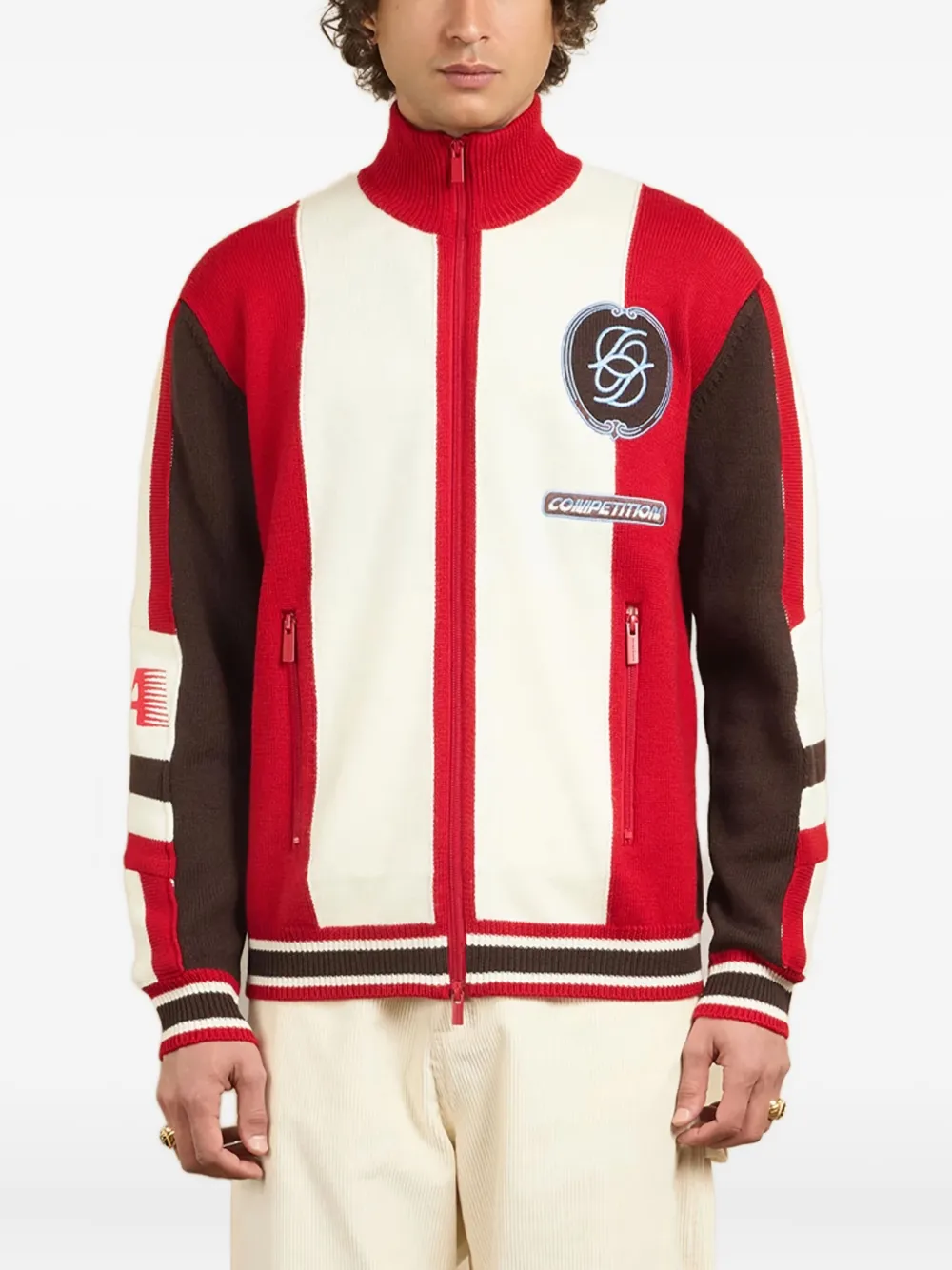 Drôle De Monsieur La Maille Zippée Racing vest Rood