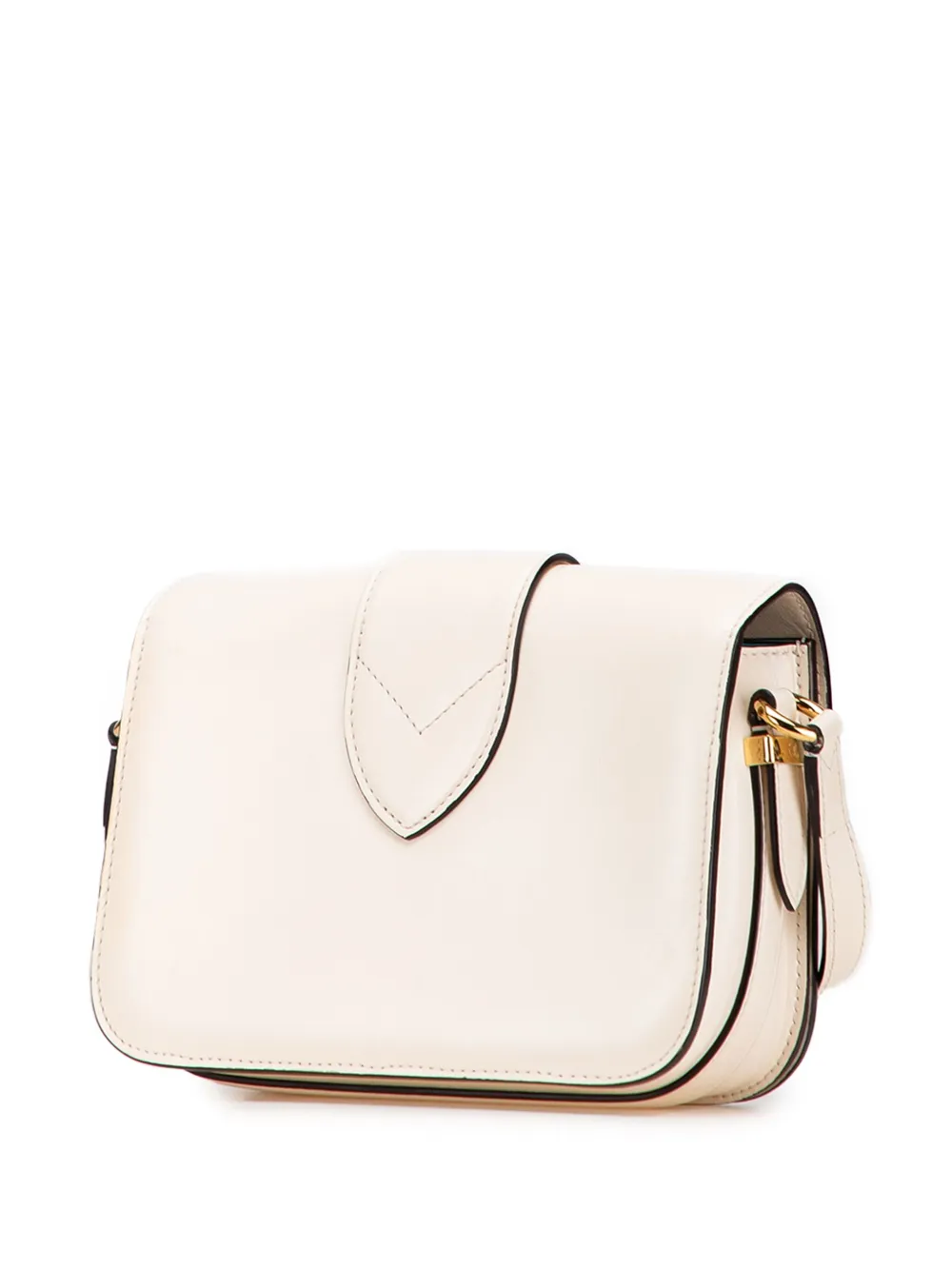Pre-owned Louis Vuitton 2020 Calfskin Lv Pont 9 Soft Mm Crossbody Bag In White