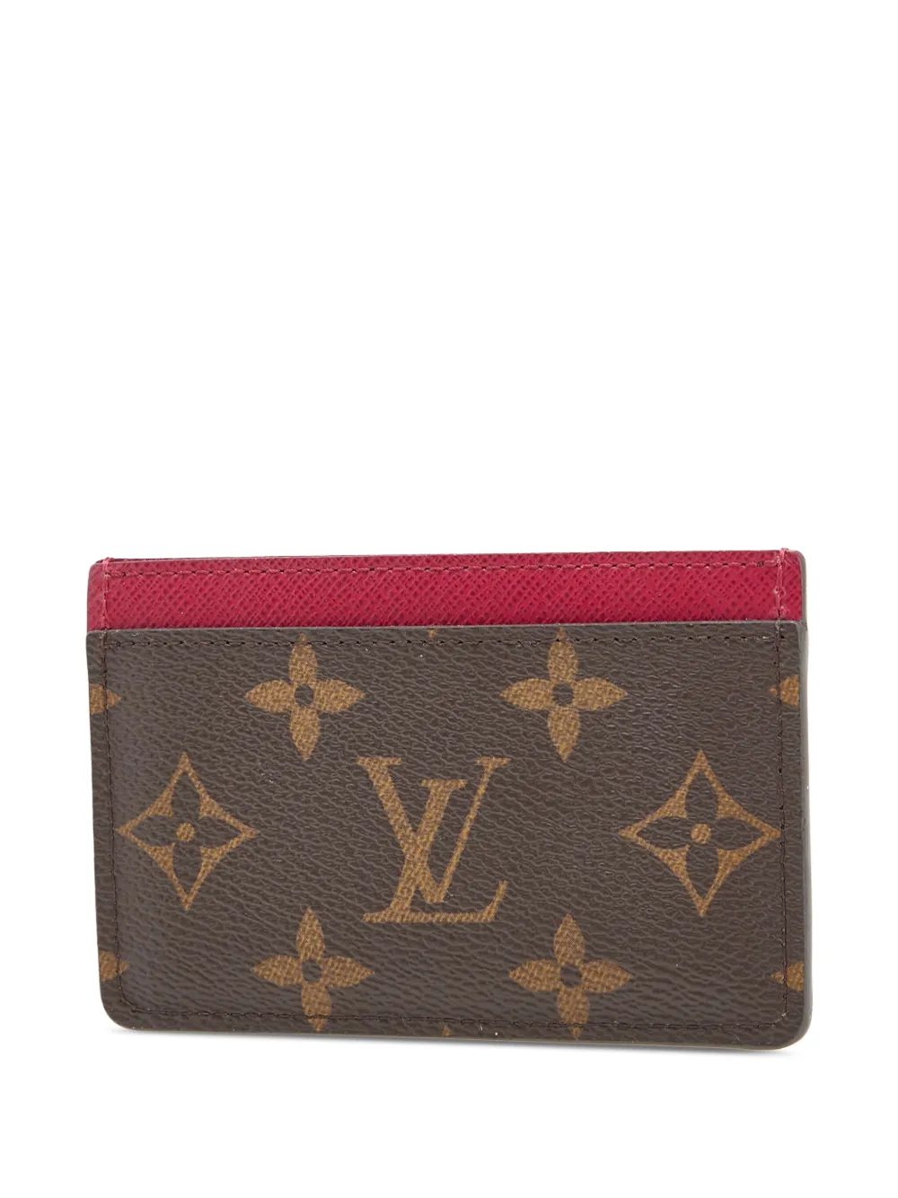 Pre-owned Louis Vuitton 2019 Monogram Card Holder In Pink