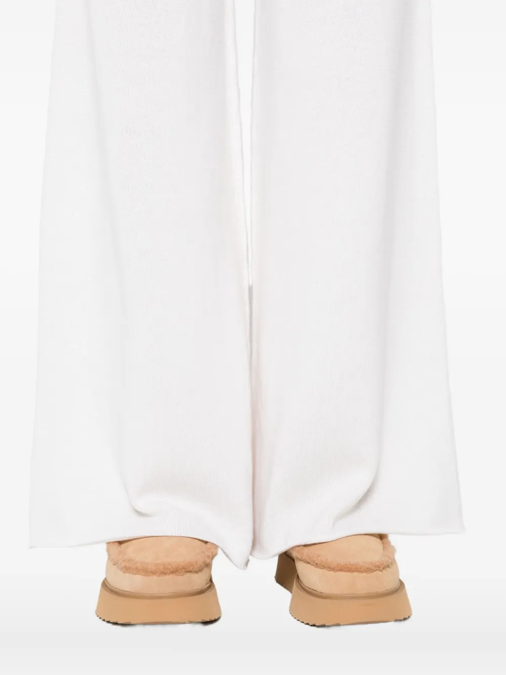 Ely Ely Stella Drawstring Knitted Trousers In White