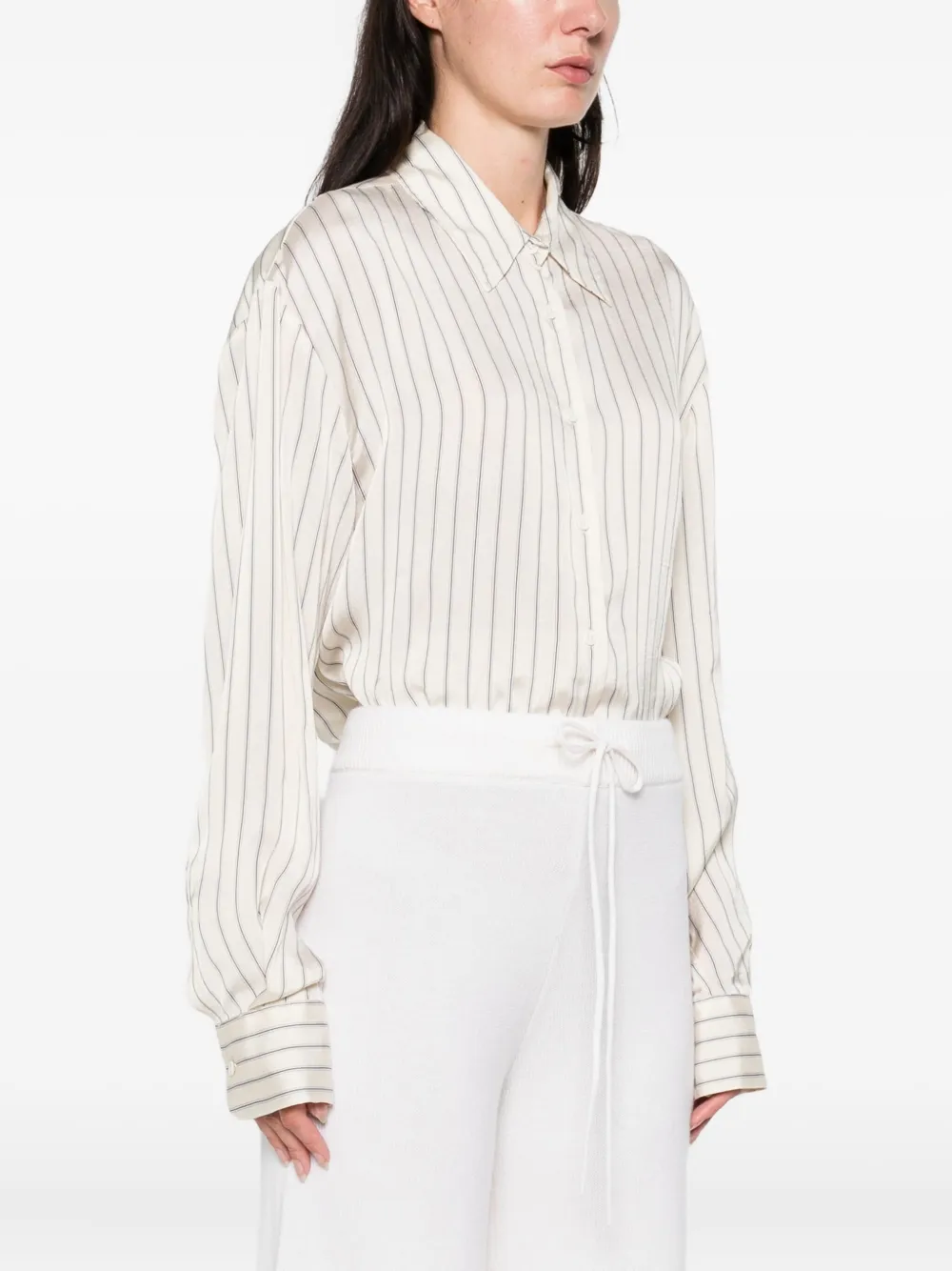 Ely Ely Stella Drawstring Knitted Trousers In White