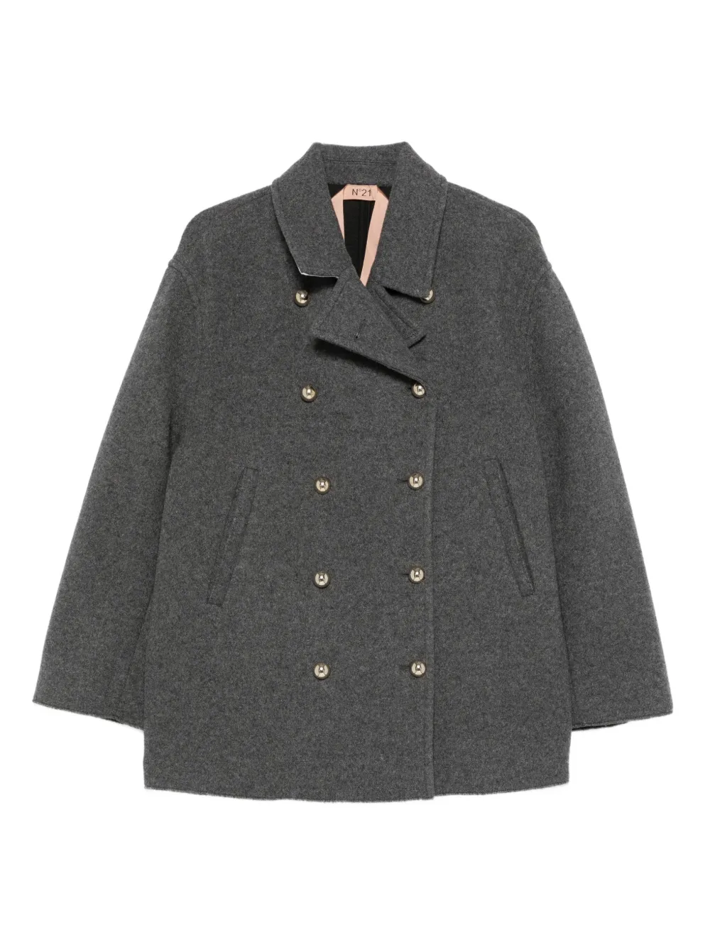 Nº21 Caban double-breasted coat | Grey | Image 1