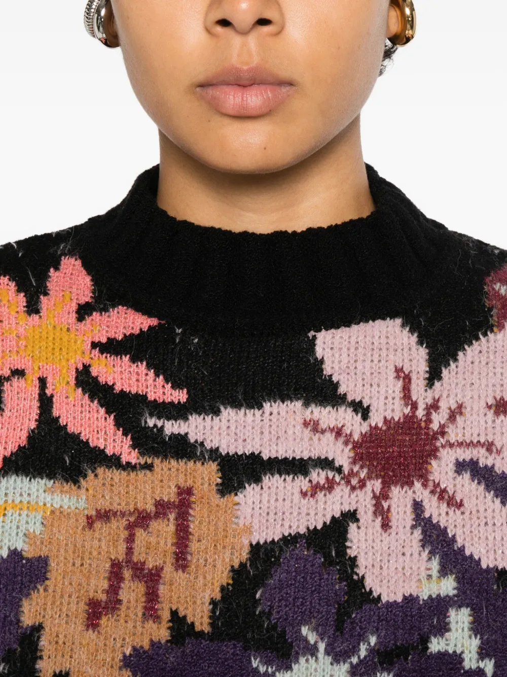 Cecilia Prado Damares trui met bloemenprint Zwart