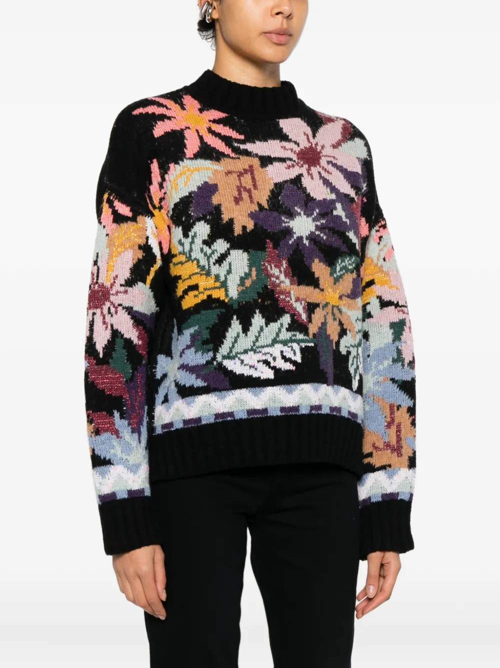 Cecilia Prado Damares trui met bloemenprint Zwart