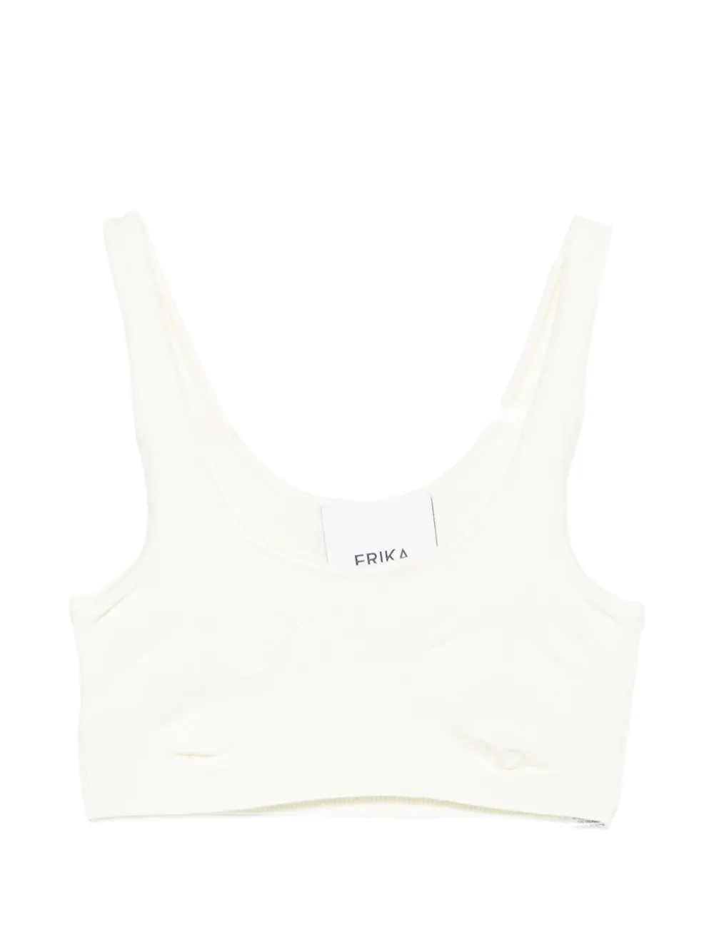 Erika Cavallini ribbed crop top - Toni neutri