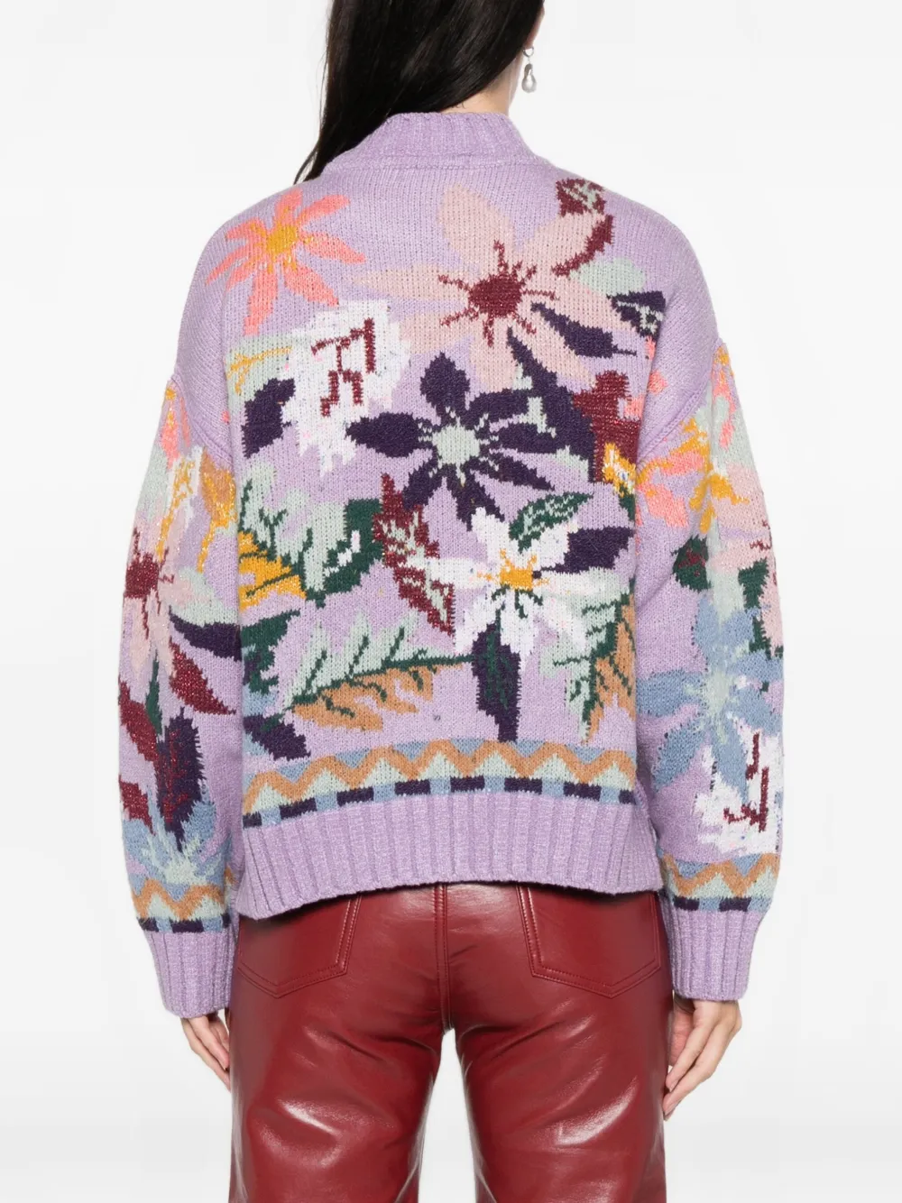 Cecilia Prado Damares Patterned Sweater In Purple