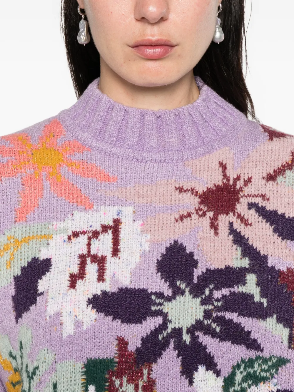 Cecilia Prado Damares Patterned Sweater In Purple