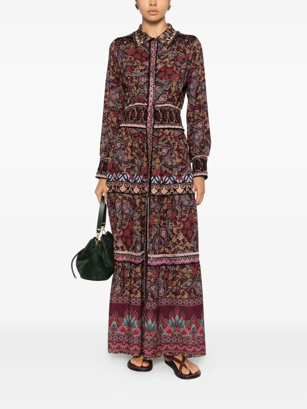 Cecilia Prado Franciele floral tiered dress - Paars