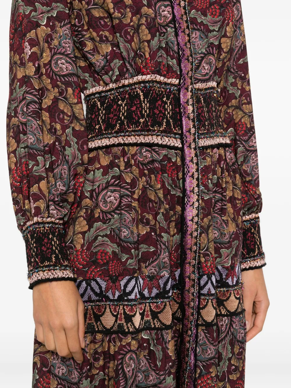 Cecilia Prado Franciele gelaagde jurk met bloemenprint Paars