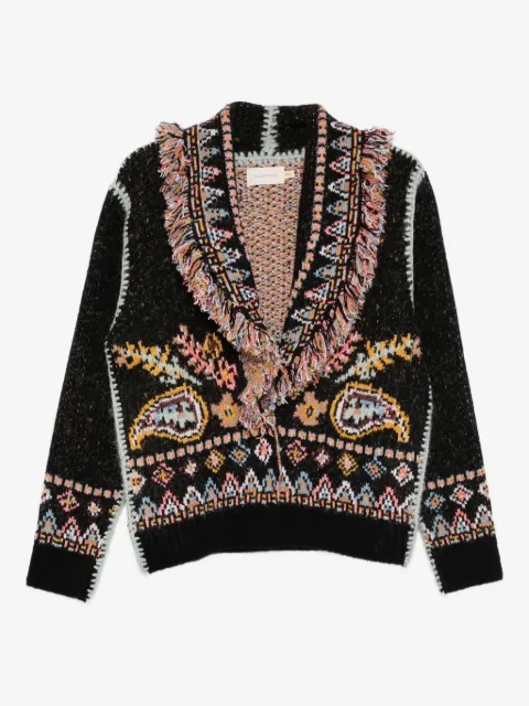 Cecilia Prado Isadora fringed patterned cardigan