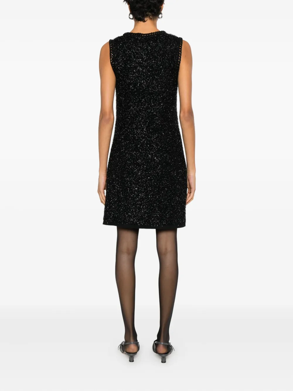 Cecilia Prado Neuza Beaded Sleeveless Dress In Black