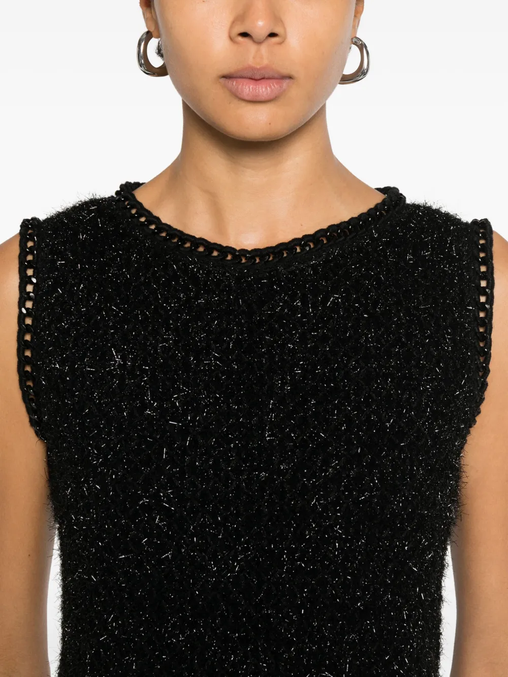 Cecilia Prado Neuza Beaded Sleeveless Dress In Black