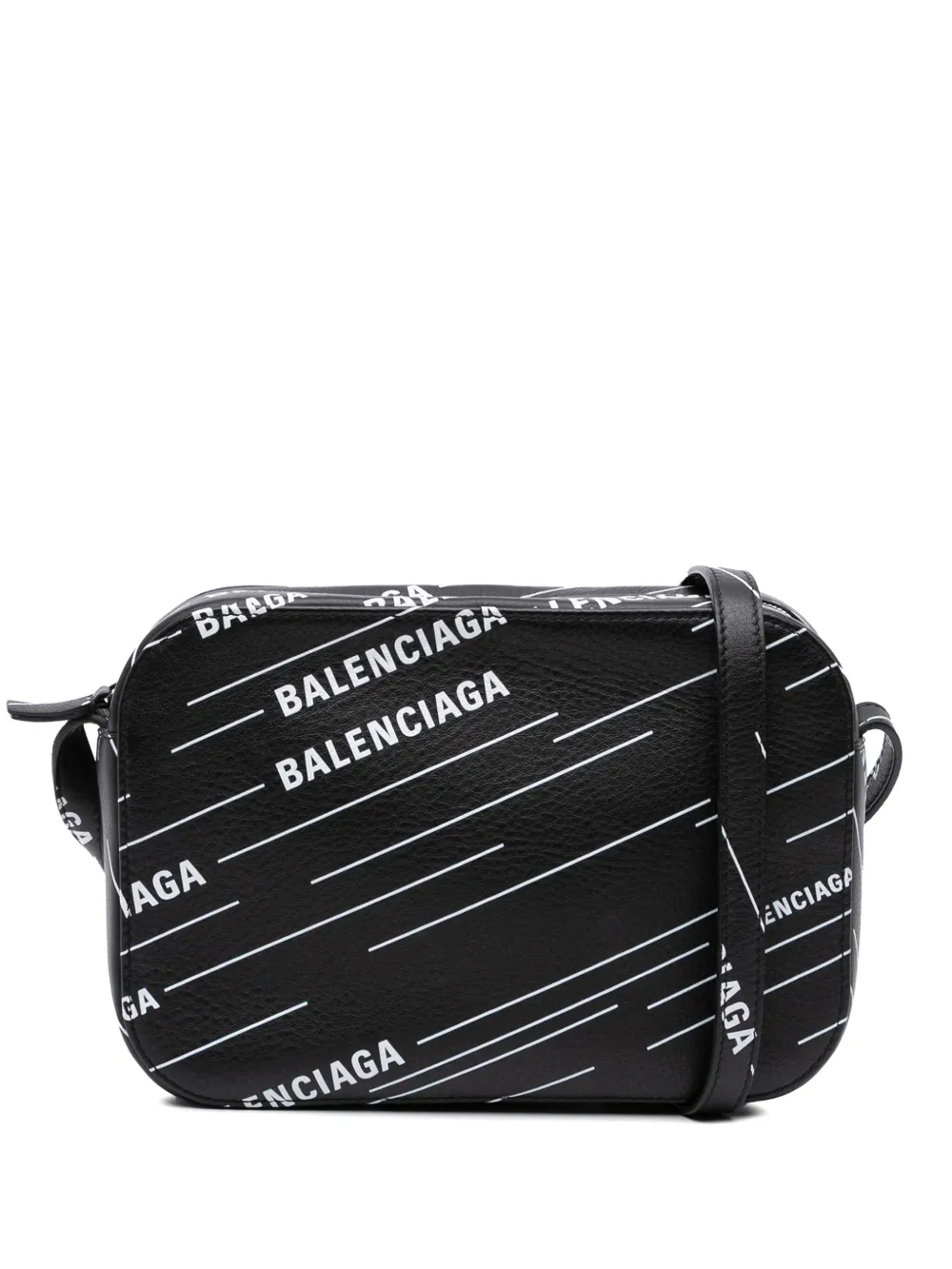 Balenciaga Pre-Owned 2019 S Calfskin Logo Print Everyday Camera Bag crossbody bag | Black | Image 1