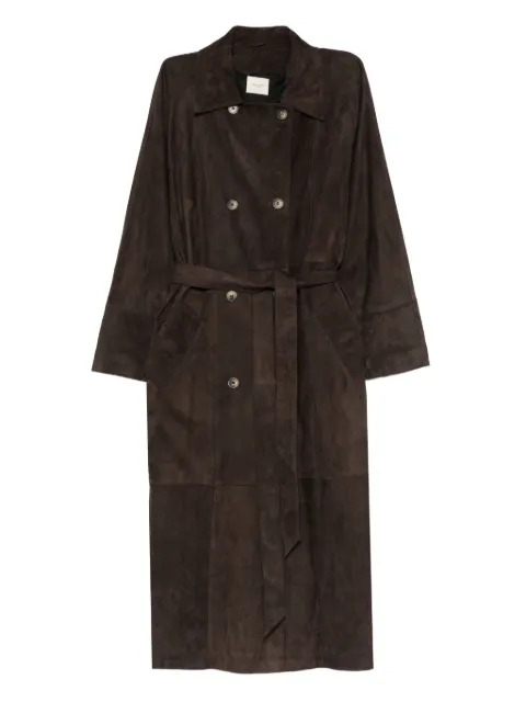 mara bini manteau en cuir à boutonnière croisée