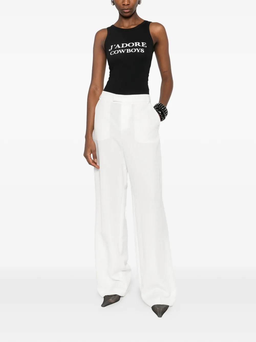  Blumarine Wide-leg Trousers - White 