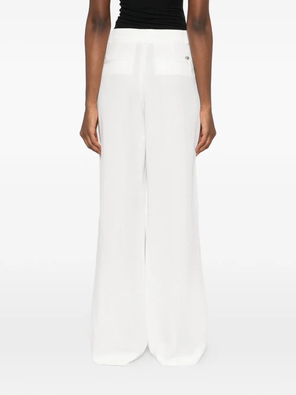 Blumarine Broek met wijde pijpen Wit
