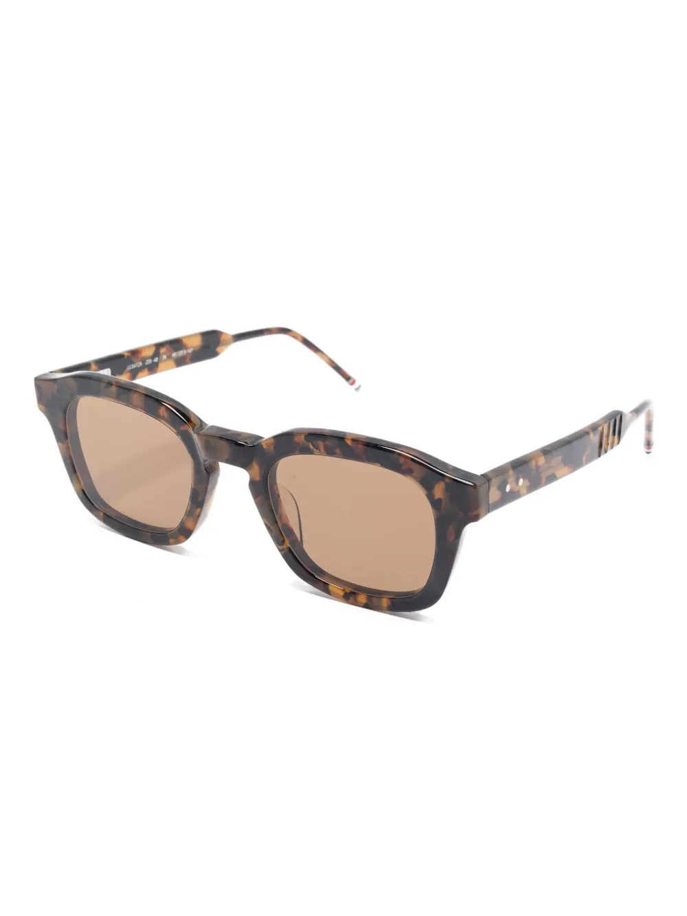 Thom Browne Eyewear Zonnebril met schildpadschild-effect - Bruin
