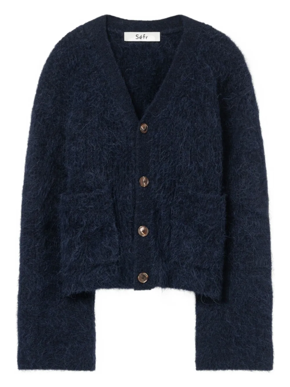 Séfr Buttoned Pocket Lee Cardigan In Blue