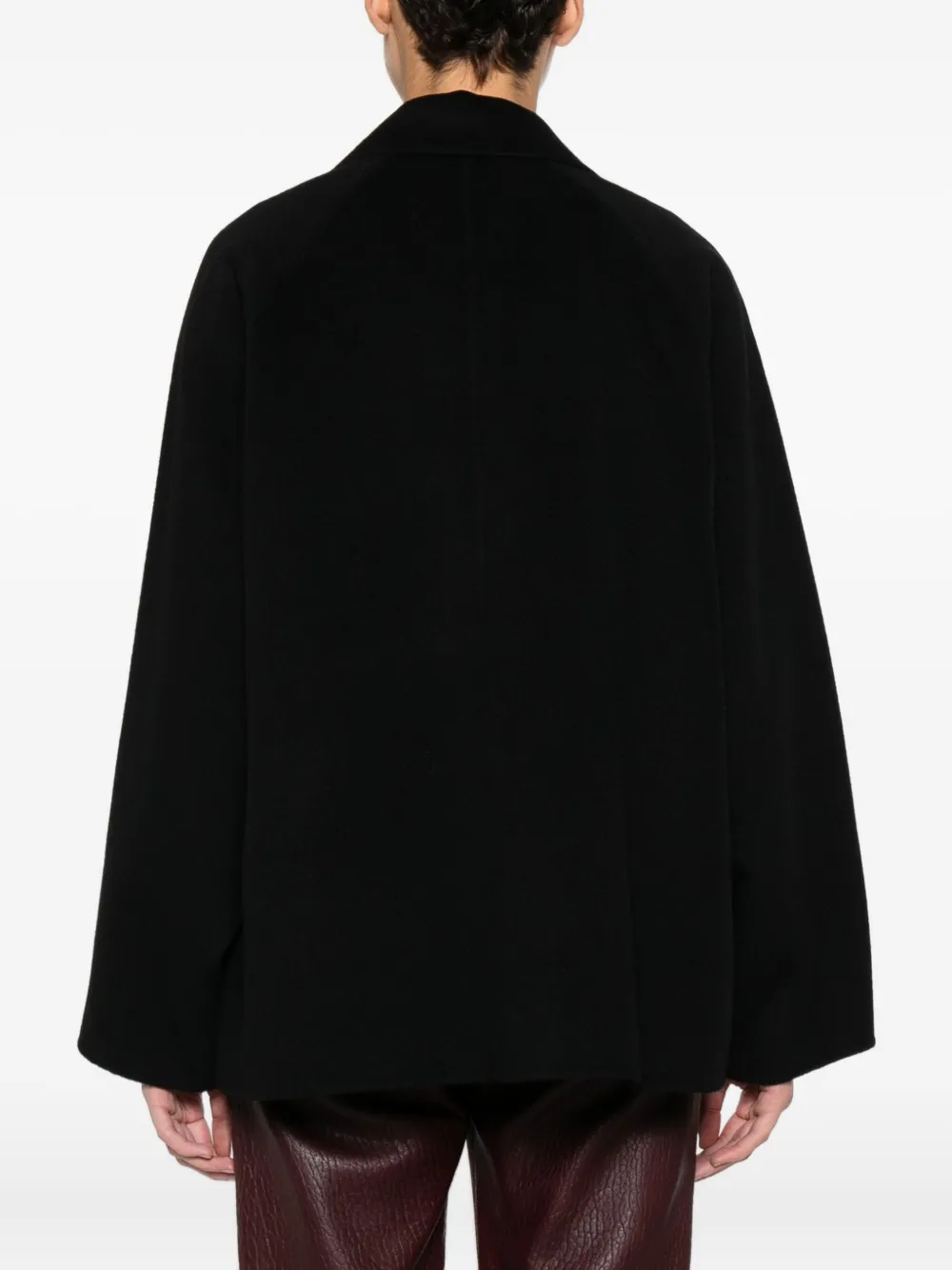 Max Mara Guinea Coat In Black
