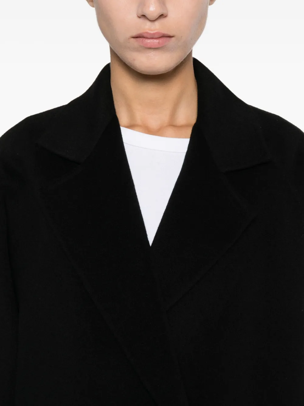 Max Mara Guinea Coat In Black