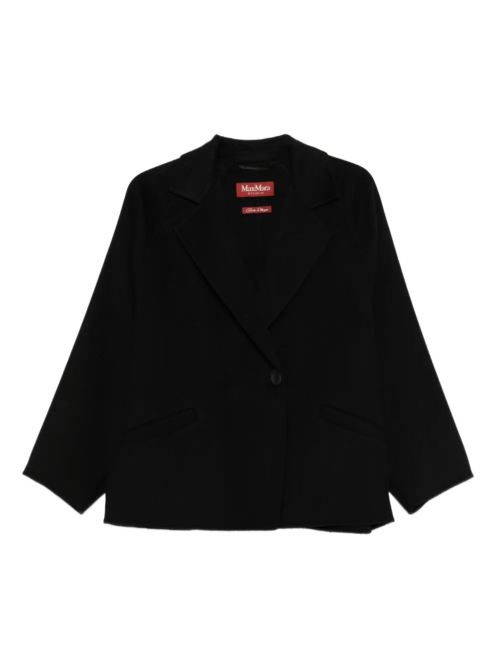 Max Mara Guinea Coat In Black