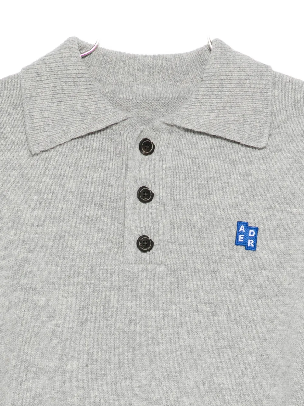 Ader Error Buttoned Polo Shirt In Gray