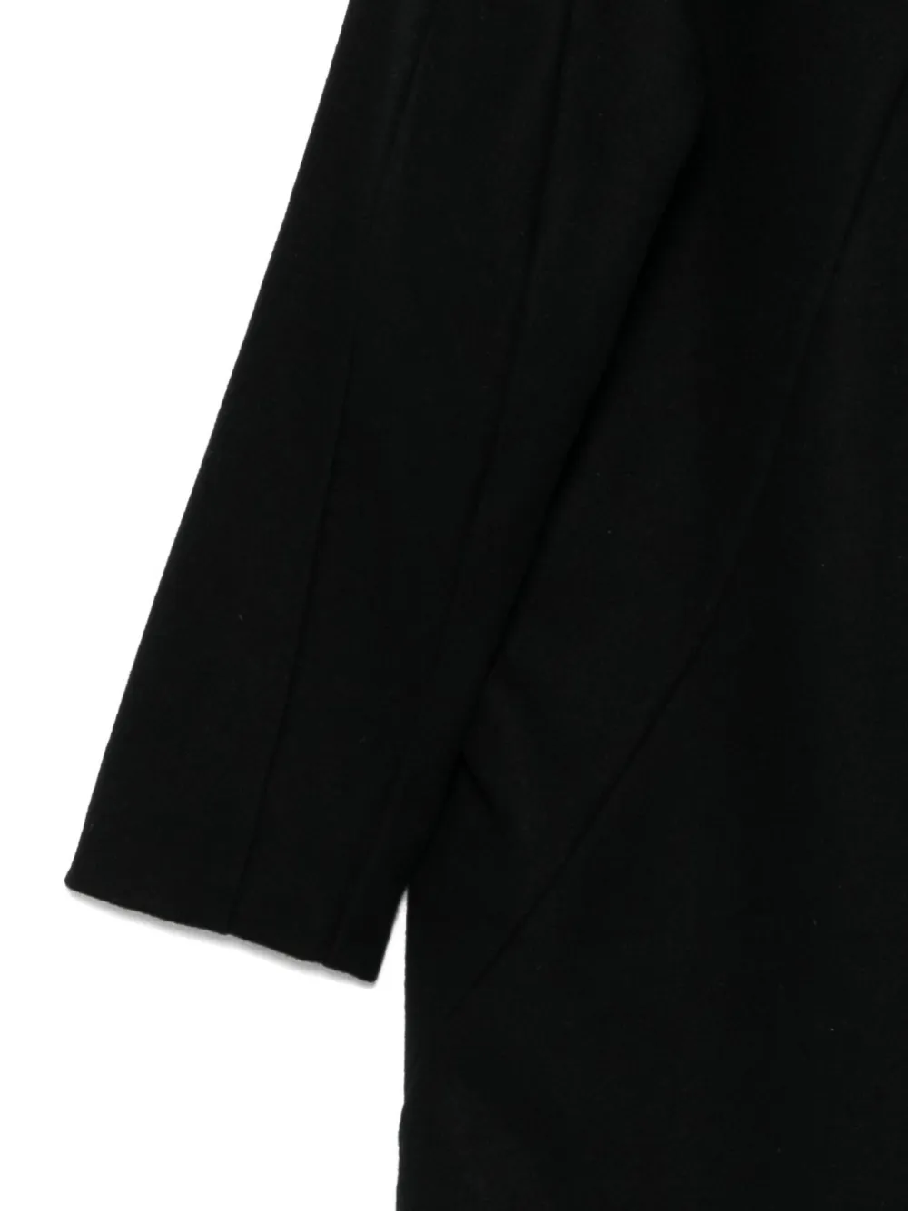 Leon Emanuel Blanck Buttoned Overcoat In Black