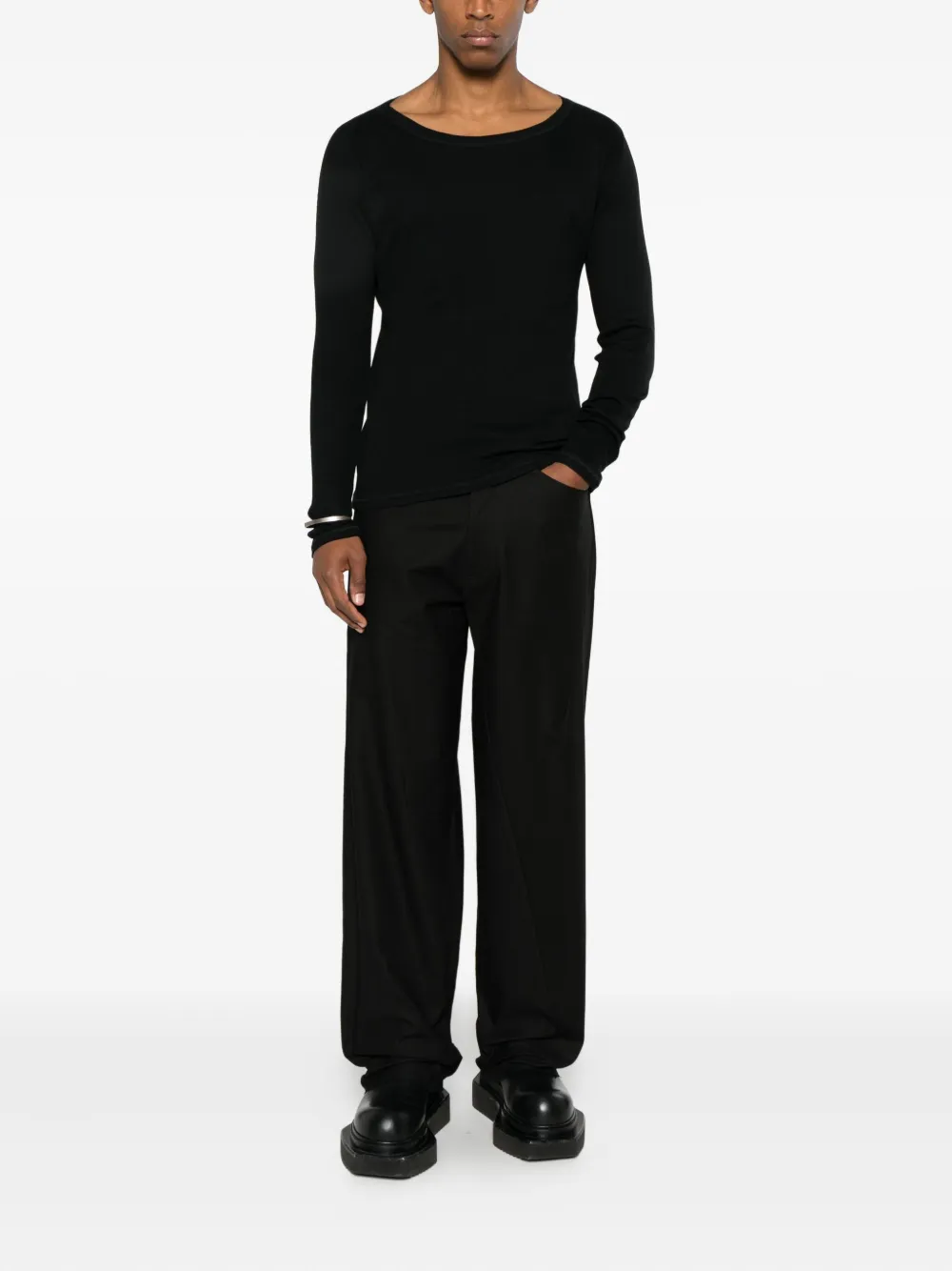 Leon Emanuel Blanck frayed-hem trousers | Straight-Leg Pants | Image 2