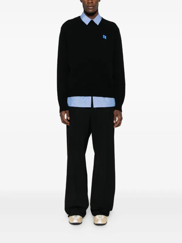 Ader Error クールネック セーター (ネイビー) Ader Error Crew Neck Sweater | Black | FARFETCH ID