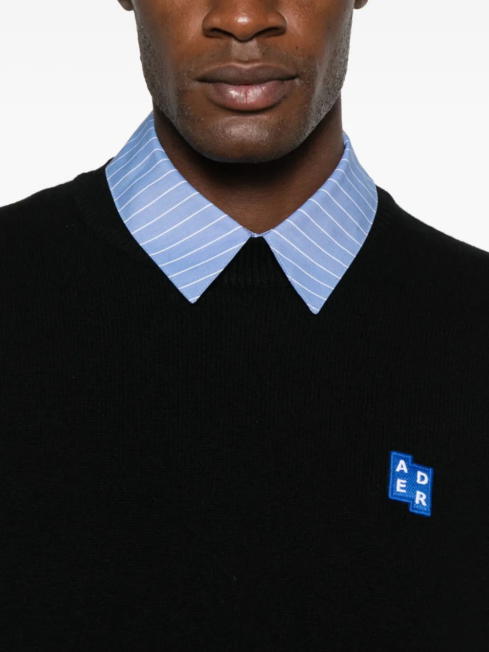 Ader Error Crew Neck Sweater In Black