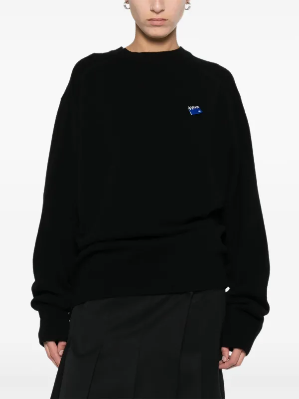 Ader Error Crew Neck Sweater | Black | FARFETCH ID