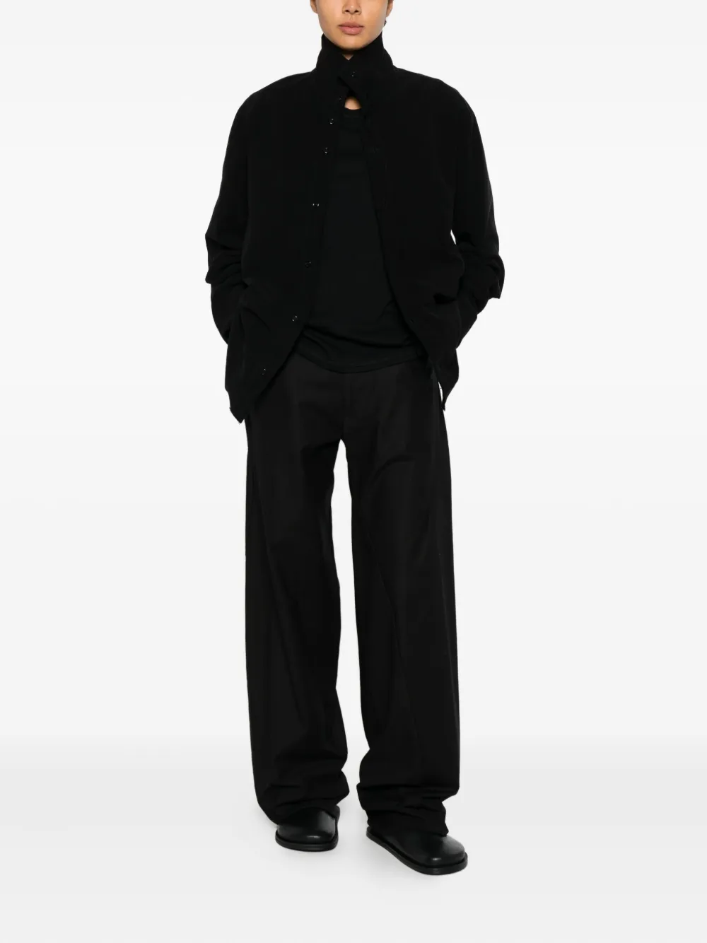 Leon Emanuel Blanck Frayed-hem Shirt In Black