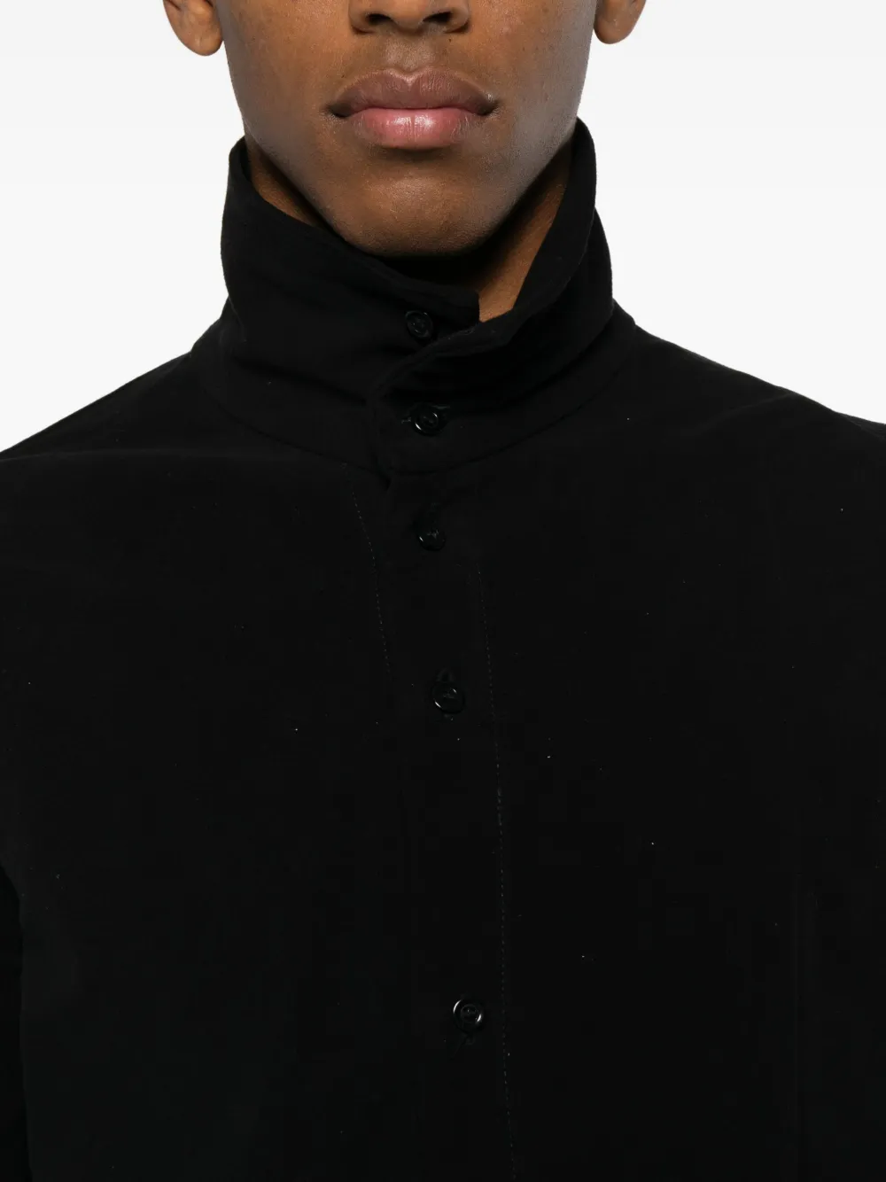 Leon Emanuel Blanck Frayed-hem Shirt In Black
