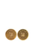 CHANEL Pre-Owned 1994 Gold Plated Round Button Clip On Earrings costume earrings