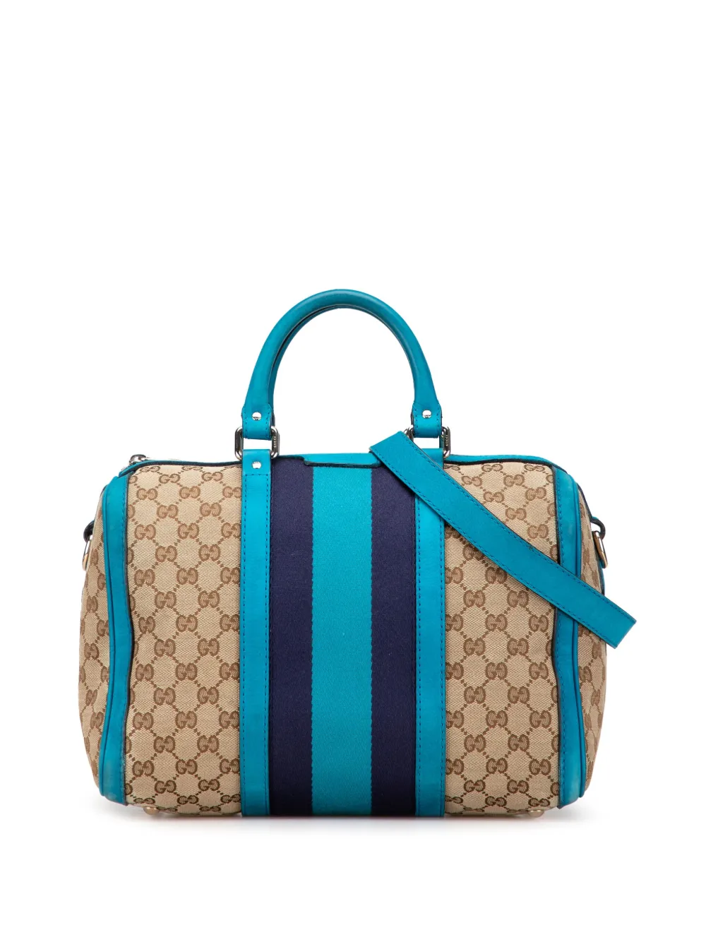 Gucci Pre-Owned 2000-2015 Medium GG Canvas Web Joy Boston Bag satchel | Brown | Image 1