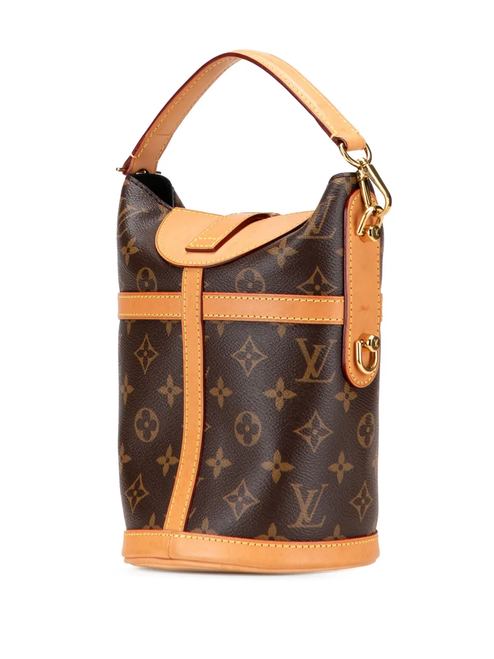 Pre-owned Louis Vuitton 2019 Monogram Duffle Bucket Bag In Brown