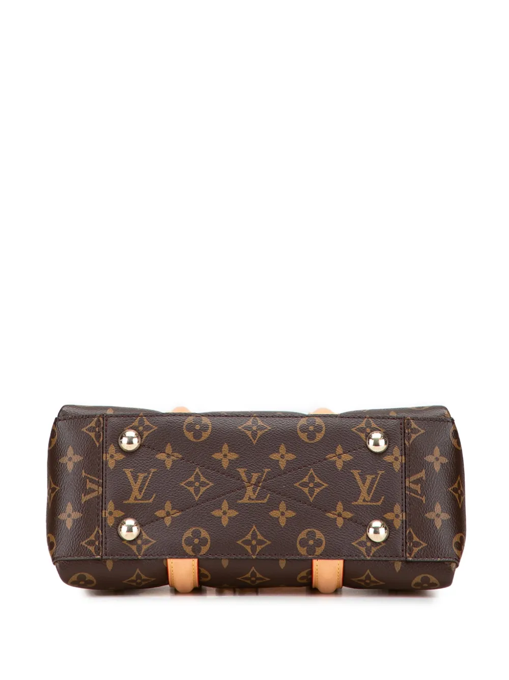 Pre-owned Louis Vuitton 2021-2025 Monogram Soufflot Bb Satchel In Brown