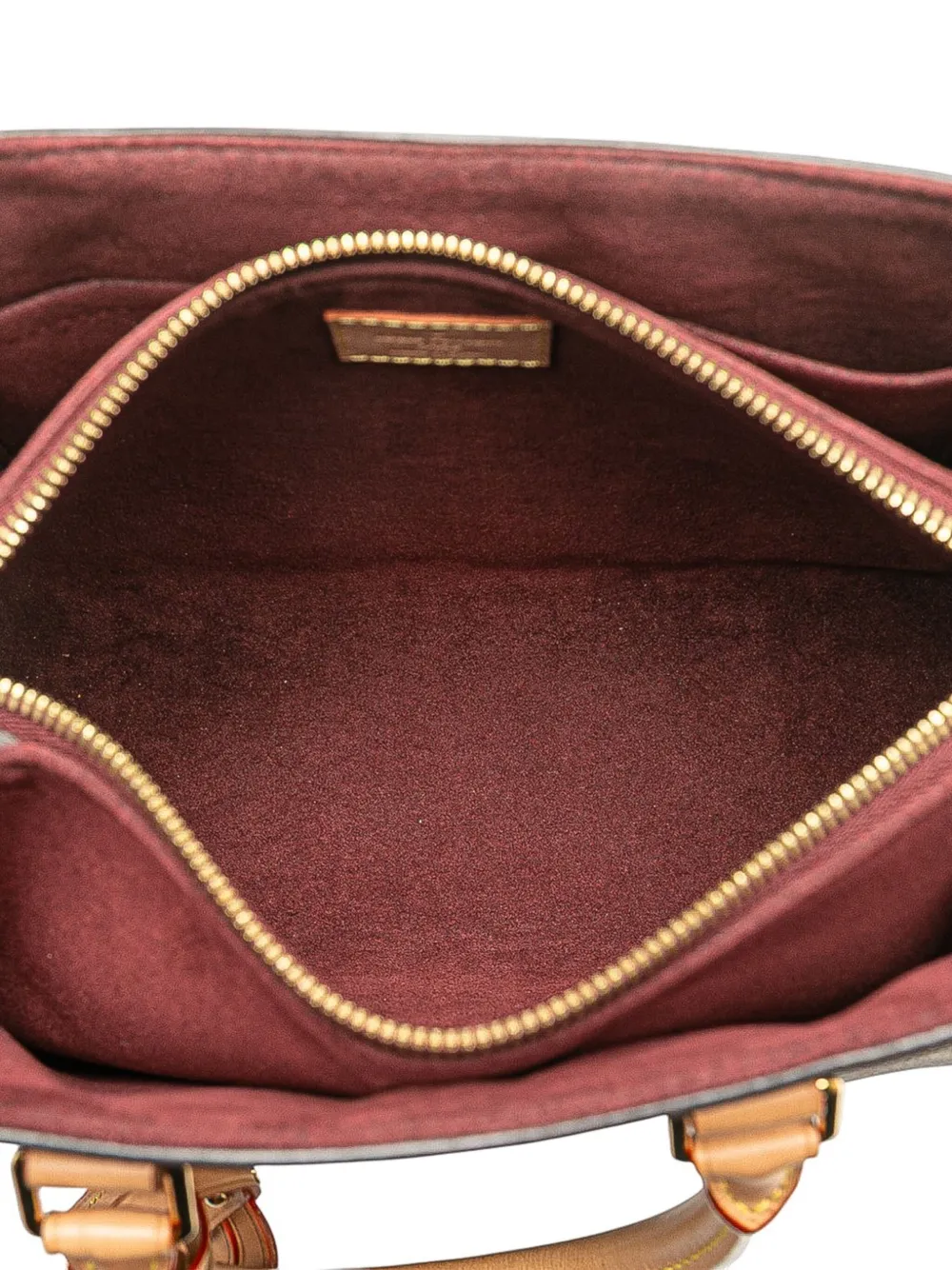 Pre-owned Louis Vuitton 2021-2025 Monogram Soufflot Bb Satchel In Brown