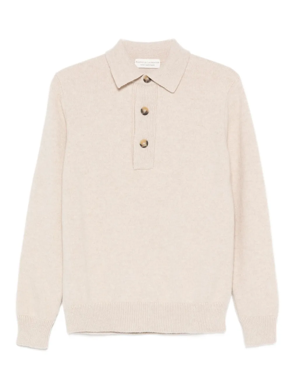 Filippo De Laurentiis playera tipo polo tejida con botones | neutro | Image 1