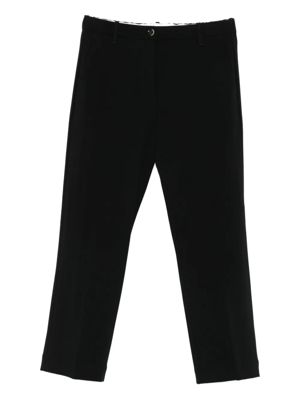 Nine In The Morning Straight Leg Trousers In Black