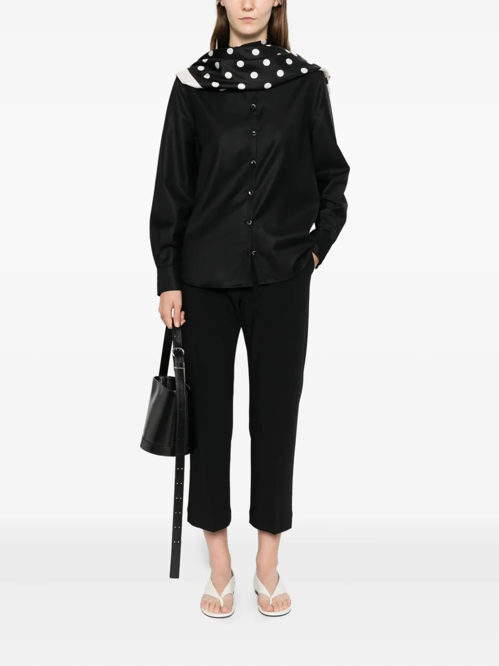 Nine In The Morning Straight Leg Trousers In Black