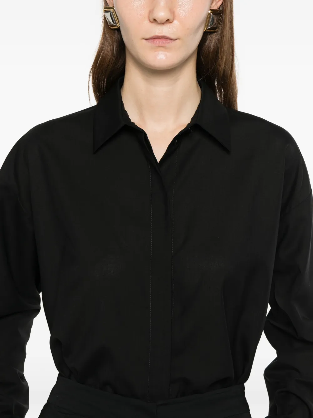 PT Torino Wollen blouse Zwart