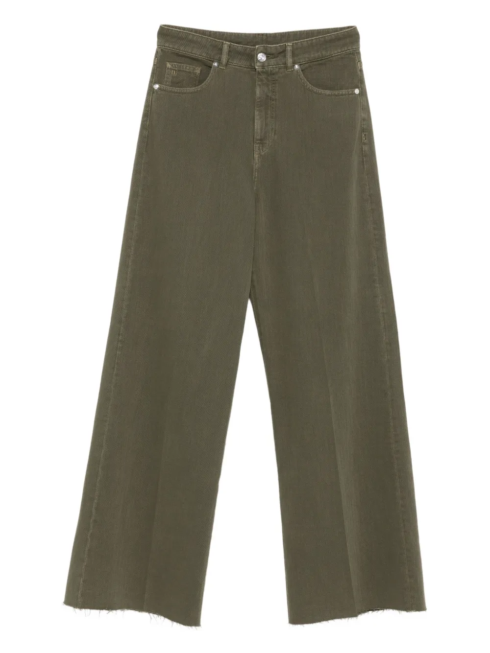 Nine In The Morning frayed trousers | Green | Image 1
