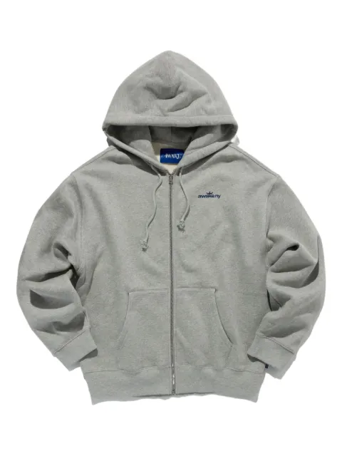 Awake NY crown-logo zip-up hoodie