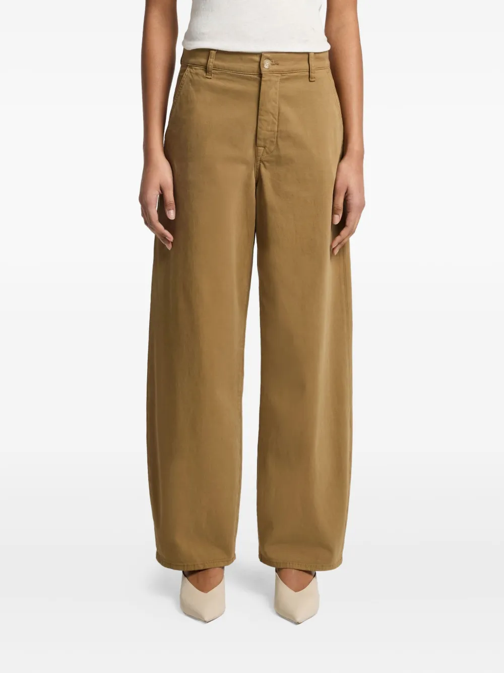 7 For All Mankind Bonnie Trousers In Brown
