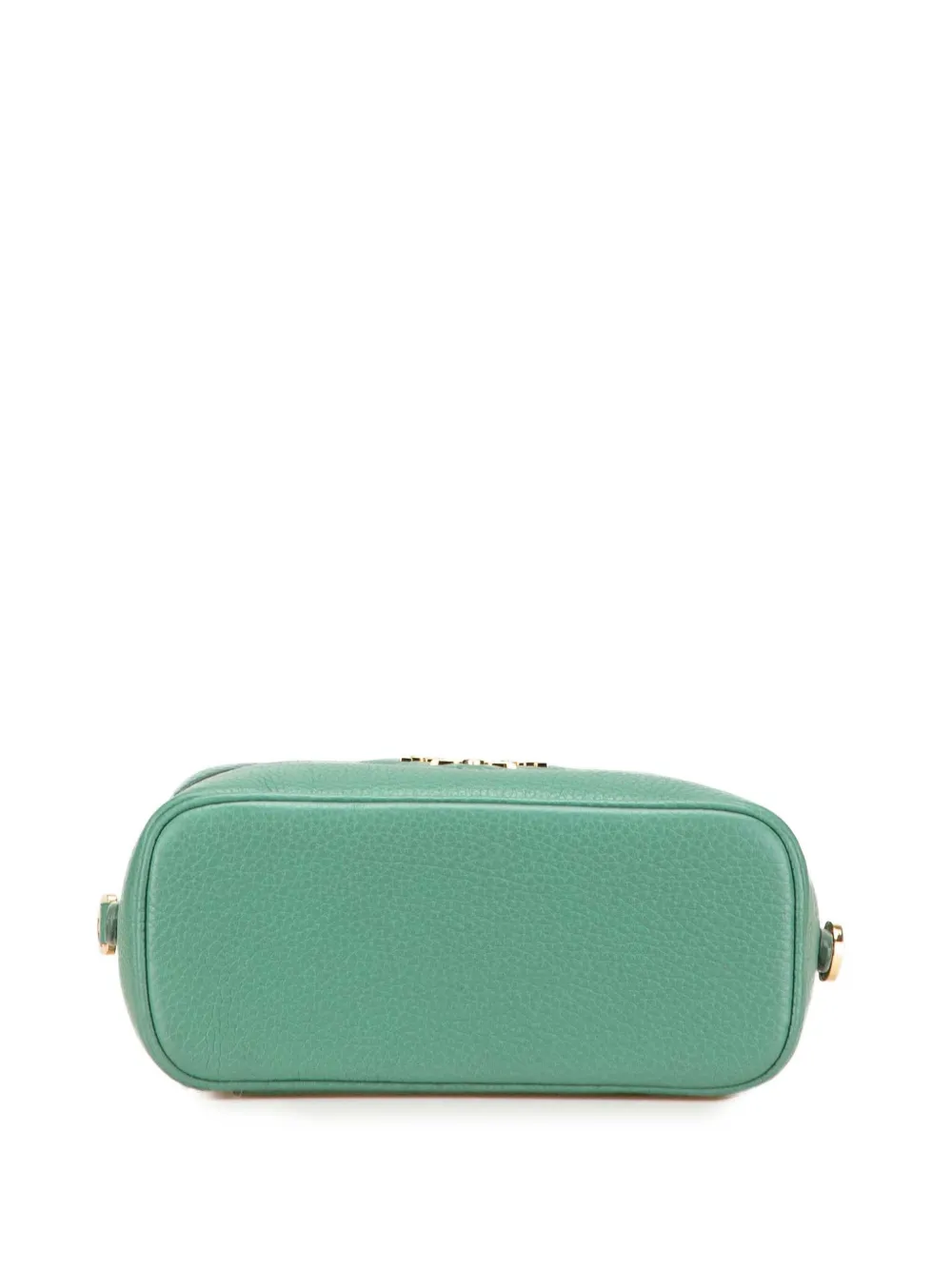Pre-owned Prada 2000-2025 Mini Vitello Daino Top Handle Bag Vanity Bag In Green